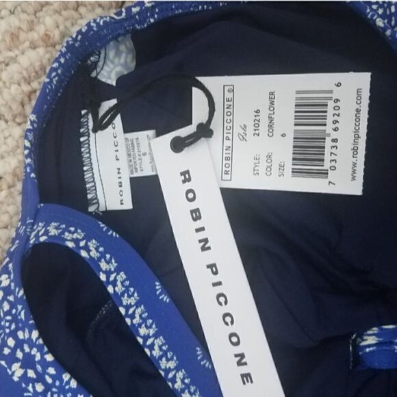 Robin Piccone Front Tie One-Piece Swimsuit Cornflower 6 NWT - Picture 11 of 13